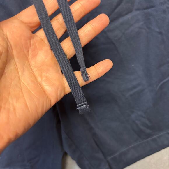 Alfani Navy Blue Elastic Waist Shorts Pull On Cotton Stretch Drawstring Casual - Picture 8 of 13